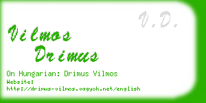 vilmos drimus business card